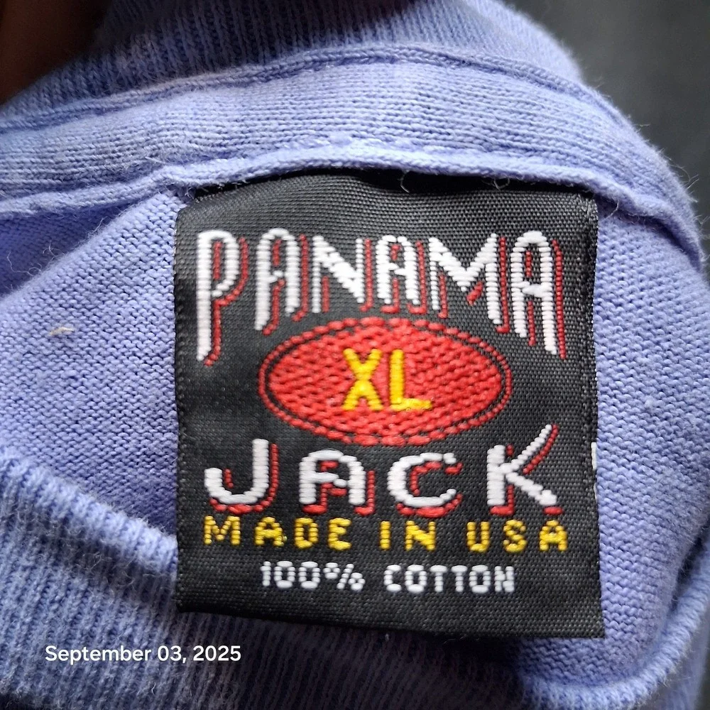 Vintage Panama Jack Florida Fish T Shirt Size XL‎ Blue Beach Surf